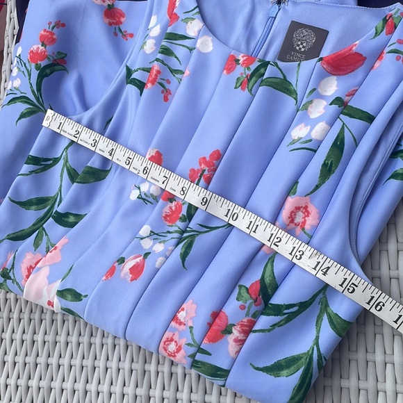 Vince Camuto Fit & Flare Ponte Floral Sleeveless Dress Size 8 - Picture 12 of 12